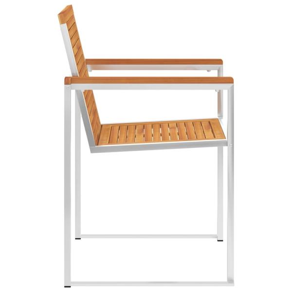Gartenstühle 6 Stk. mit Kissen Massivholz Akazie