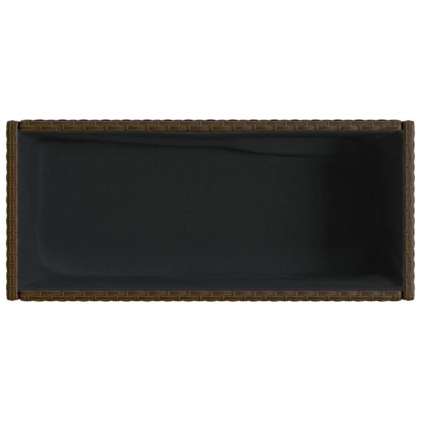 Hochbeete mit Ablage 2 Stk. Braun 90x40x75 cm Poly Rattan