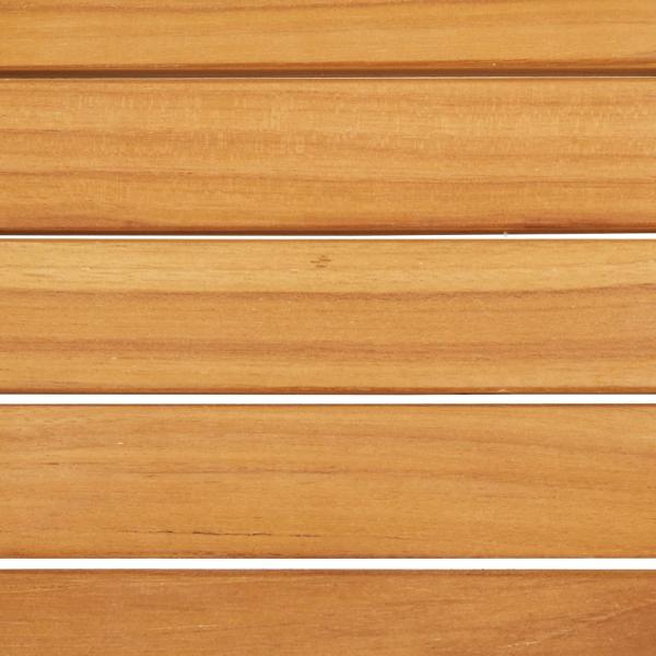 Garten-Beistelltisch 45 x 45 x 38 cm Teak Massivholz Edelstahl