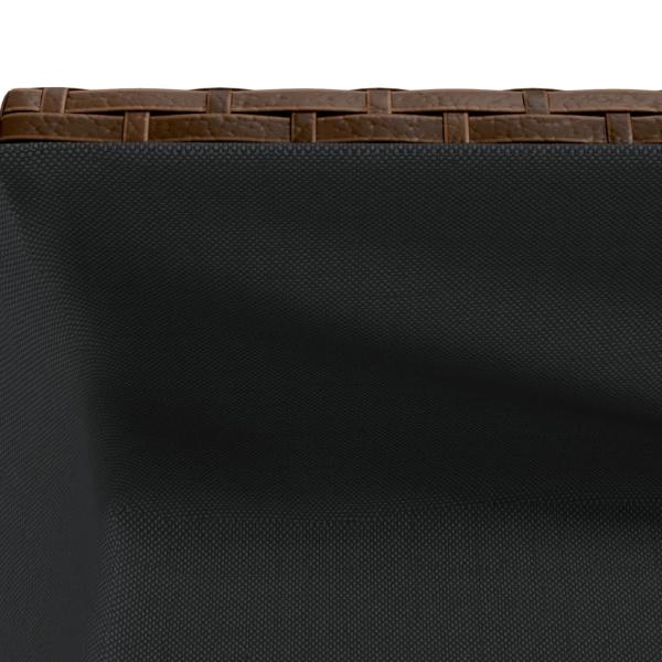 Pflanzkübel mit Ablage Braun Poly Rattan