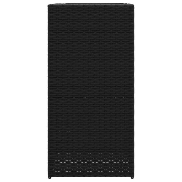 Pflanzkübel Schwarz 40x40x80 cm Poly Rattan