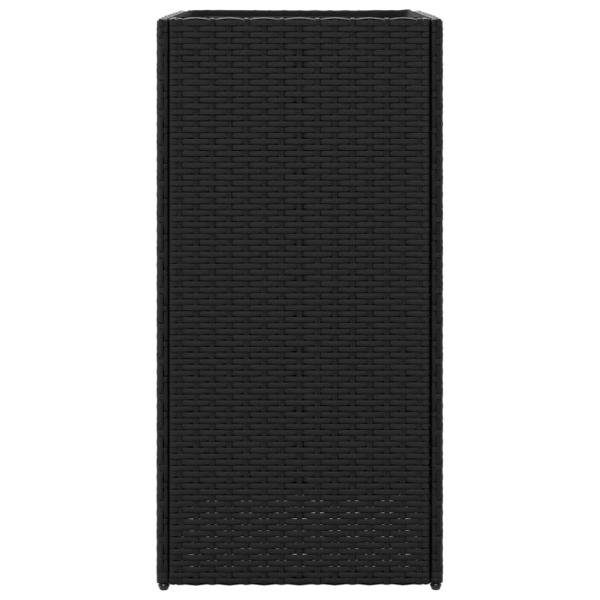 Pflanzkübel Schwarz 40x40x80 cm Poly Rattan