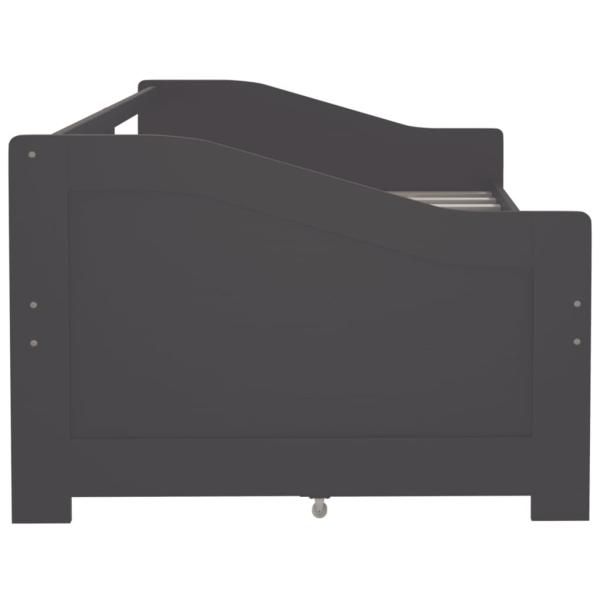 Tagesbett 3-Sitzer mit Schubladen Grau Kiefernholz 90x200 cm