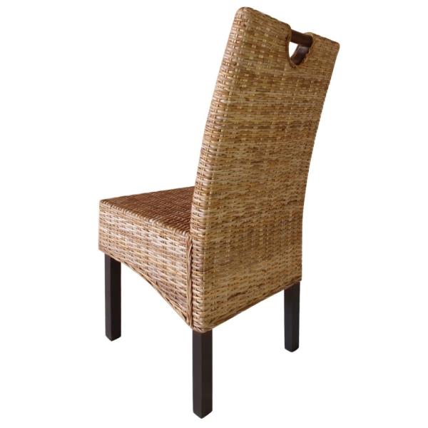 Esszimmerstuhl 4 Stk. Kubu-Rattan Mangoholz