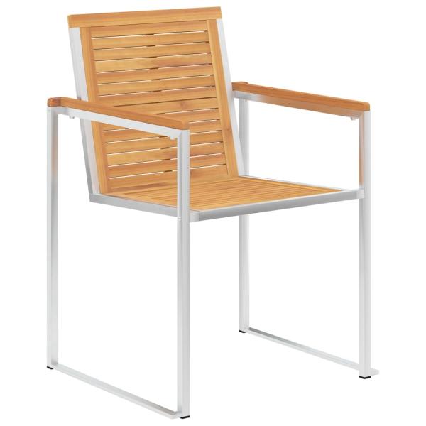 Gartenstühle 4 Stk. mit Kissen Massivholz Teak