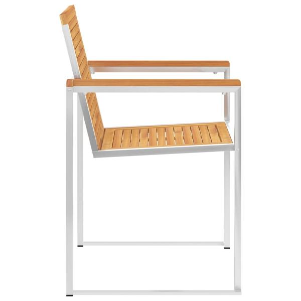 Gartenstühle 4 Stk. mit Kissen Massivholz Teak