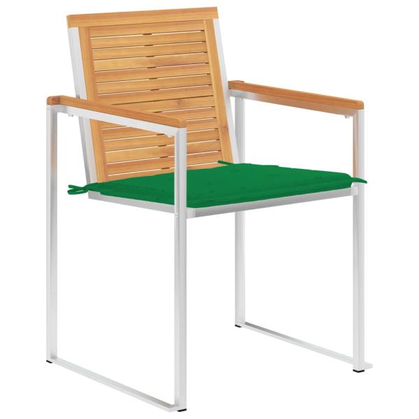 Gartenstühle 6 Stk. mit Kissen Massivholz Teak
