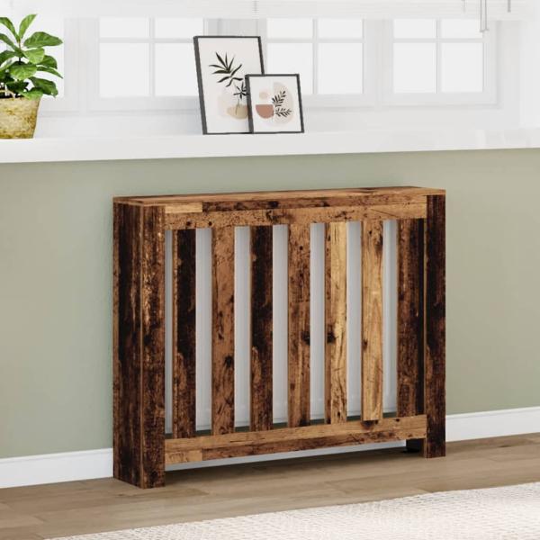 ARDEBO.de - Heizkörperverkleidung Altholz-Optik 104x20x82 cm Holzwerkstoff