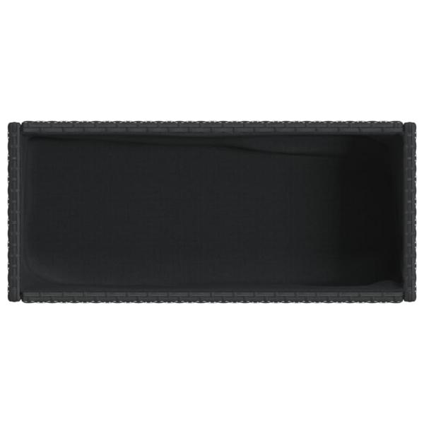 Hochbeete mit Ablage 2 Stk. Schwarz 70x28x70 cm Poly Rattan