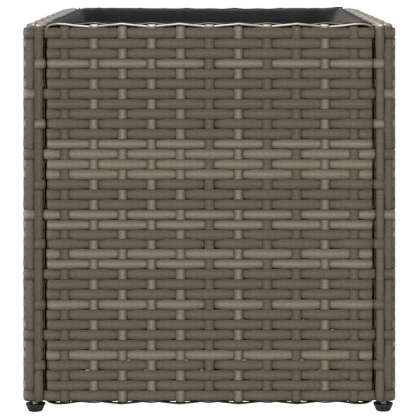 Pflanzkübel 2 Stk. Grau 36x30x32 cm Poly Rattan