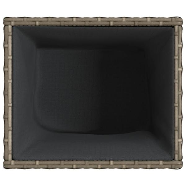 Pflanzkübel 2 Stk. Grau 36x30x32 cm Poly Rattan