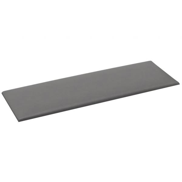 Wandpaneele 12 Stk. Grau 90x30 cm Kunstleder 3,24 m²