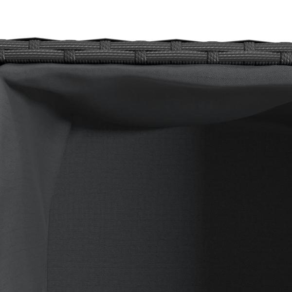 Hochbeet mit 2 Fächern Schwarz 72x30x32 cm Poly Rattan