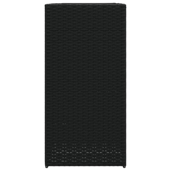 Pflanzkübel 2 Stk. Schwarz 40x40x80 cm Poly Rattan