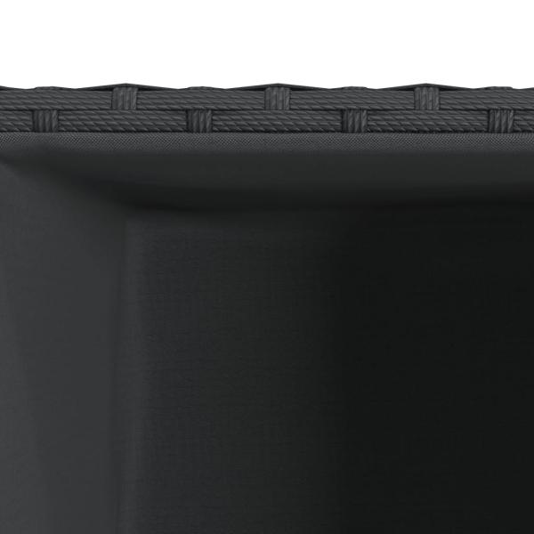 Pflanzkübel 2 Stk. Schwarz 40x40x80 cm Poly Rattan