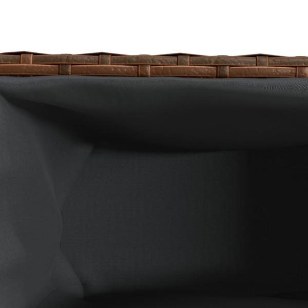 Hochbeet mit 3 Fächern Braun 105x30x32 cm Poly Rattan