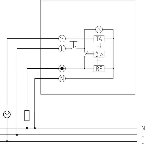 Theben RAMSES 746 RA Raumthermostat mit thermischer Rückführung, IP 30, Unterputz (7460131)