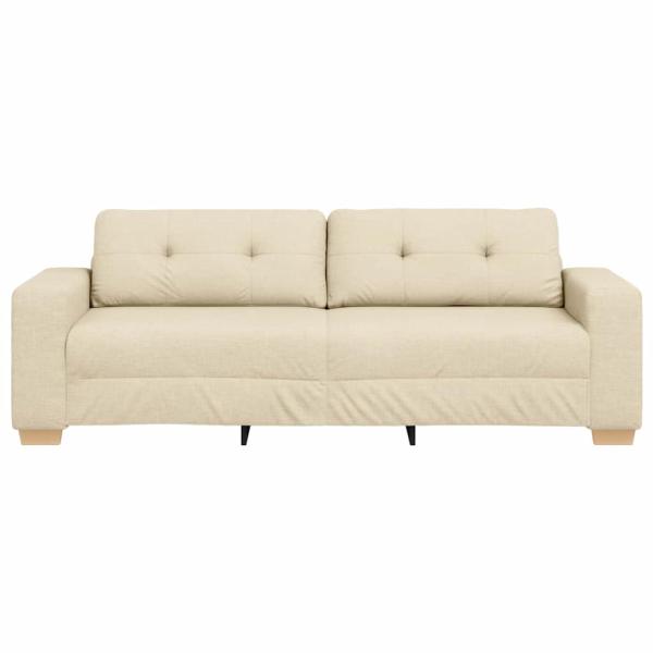 Sofa Creme Polyester Mittel Abnehmbare Bezüge
