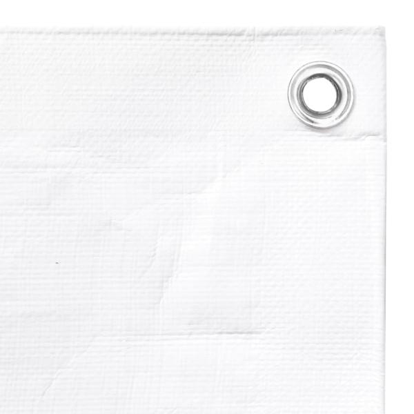 Abdeckplane 260 g/m² 6x6 m Weiß HDPE