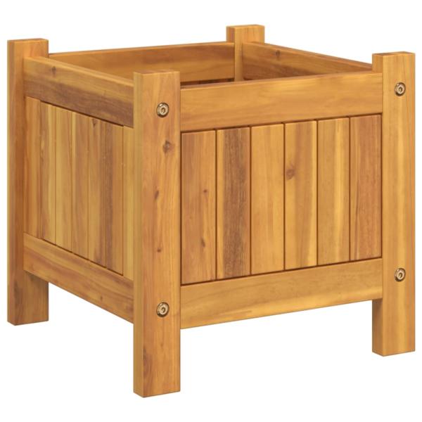 Pflanzkübel mit Einlage 31x31x30 cm Massivholz Akazie