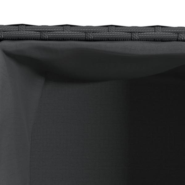 Pflanzkübel mit 2 Töpfen 2 Stk. Schwarz 72x30x32 cm Poly Rattan