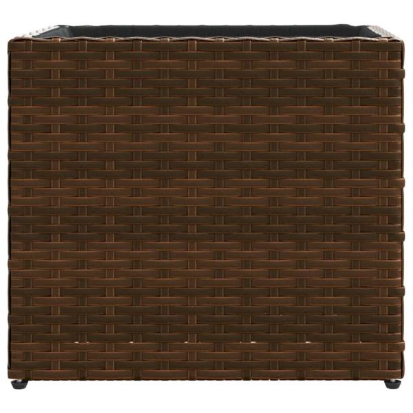 Pflanzkübel Braun 36x30x32 cm Poly Rattan