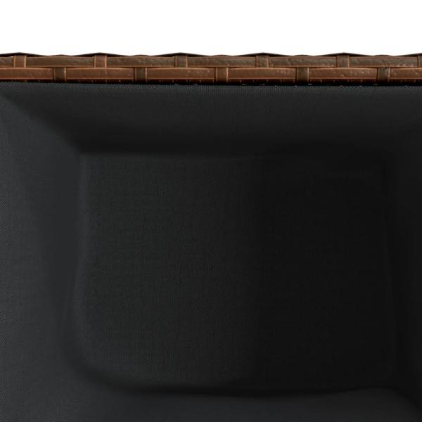 Pflanzkübel 2 Stk. Braun 36x30x32 cm Poly Rattan