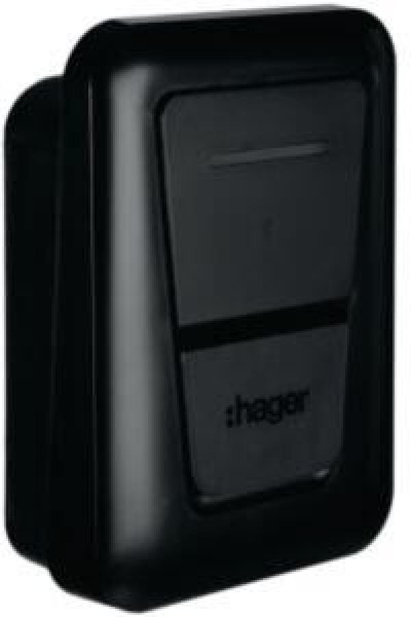 ARDEBO.de Hager XVR111S witty one Wallbox, Ladestation, 3-phasig, 11kW, 250×370×150mm, Ladesteckdose Typ 2, ohne Kabel, schwarz