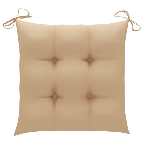 Stuhlkissen 6 Stk. Beige 40x40x7 cm Oxford-Gewebe