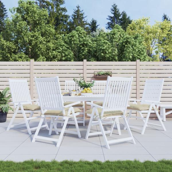 ARDEBO.de - Stuhlkissen 6 Stk. Beige 50x50x7 cm Oxford-Gewebe