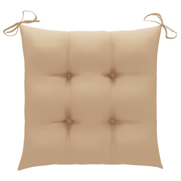 Stuhlkissen 6 Stk. Beige 50x50x7 cm Oxford-Gewebe