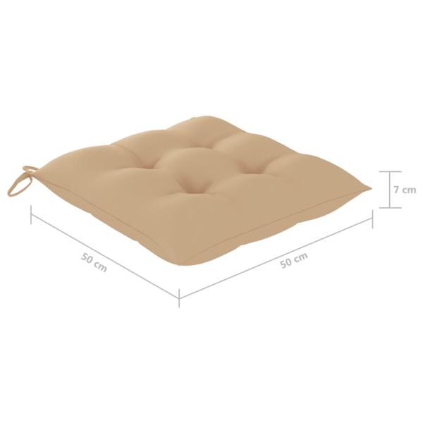 Stuhlkissen 6 Stk. Beige 50x50x7 cm Oxford-Gewebe