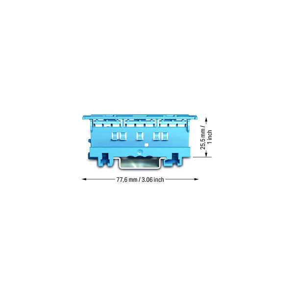 Wago Befestigungsadapter Serie 221 - 4 mm², zur Montage auf TS 35, blau, 10 Stück (221-500/000-006)