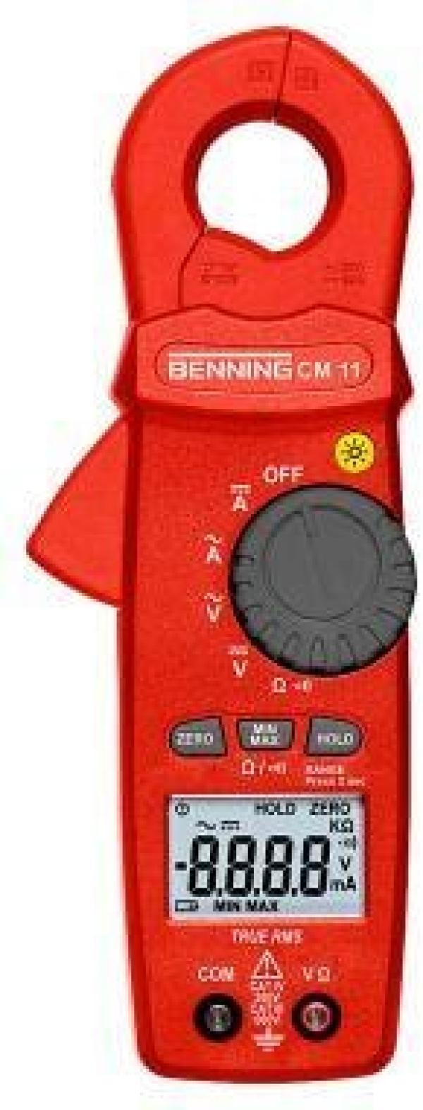 ARDEBO.de Benning CM 11 Stromzangen-Multimeter TRUE-RMS AC/DC, 600 V, 20 A, 23 mm Zangenöffnung (044067)