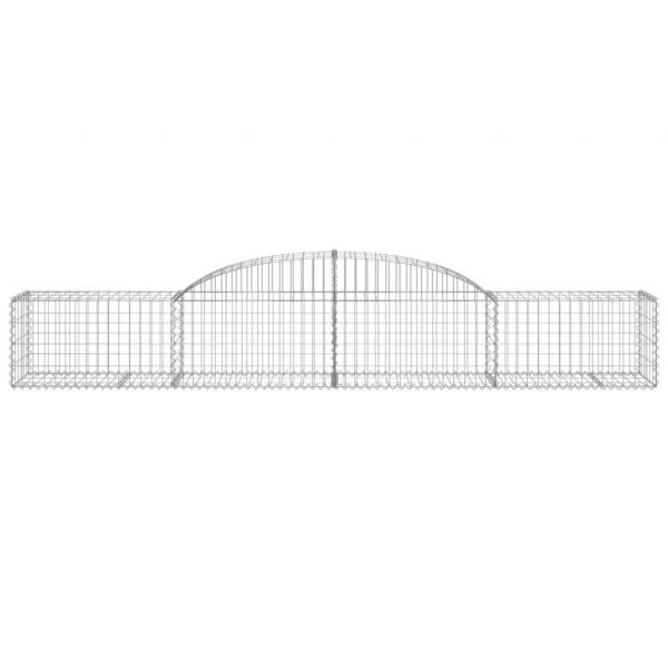 Gabionen mit Hochbogen 10 Stk. 300x50x40/60 cm Verzinktes Eisen
