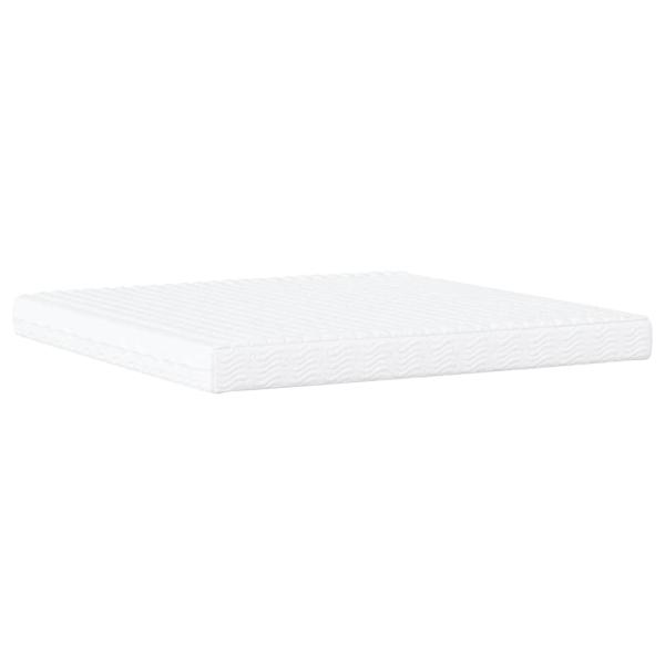 Bett mit Matratze Creme 200x200 cm Stoff