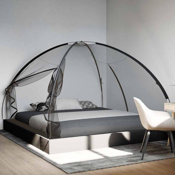 ARDEBO.de - Moskito-Netzzelt Mongolisch 220 Schwarz 200x200x135 cm