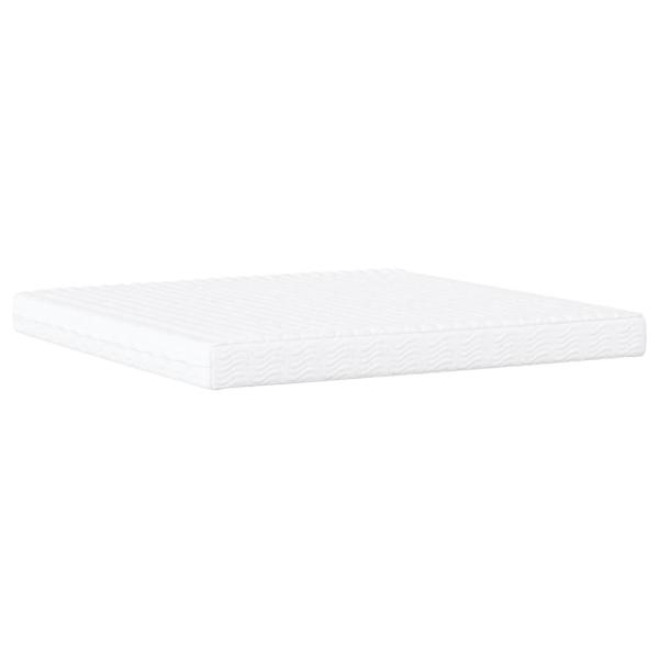 Bett mit Matratze Creme 200x200 cm Stoff