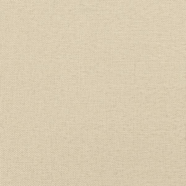 Bett mit Matratze Creme 200x200 cm Stoff