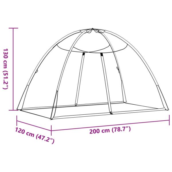 Moskito-Netzzelt Mongolisch 220 Schwarz 200x120x130 cm