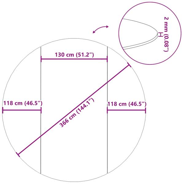 Pool-Bodentuch Hellgrau Ø366 cm Polyester Geotextil
