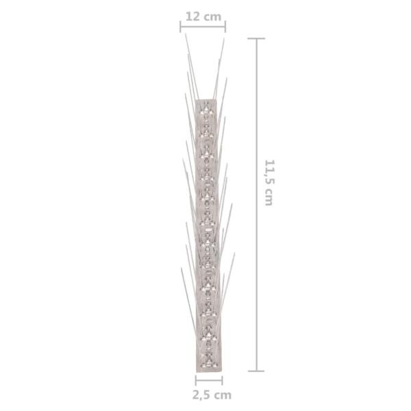 6-tlg. Taubenabwehr Spikes-Set Edelstahl 3 m 2-reihig