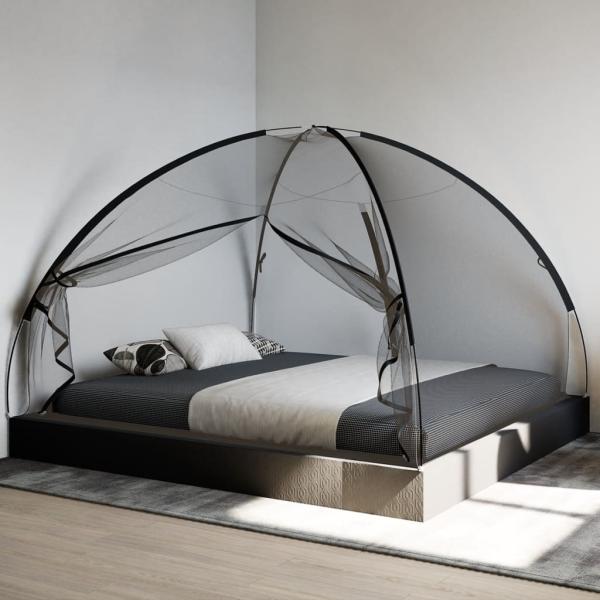 ARDEBO.de - Moskito-Netzzelt Mongolisch 220 Schwarz 200x180x135 cm