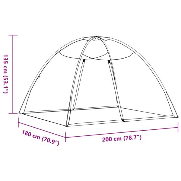 Moskito-Netzzelt Mongolisch 220 Schwarz 200x180x135 cm