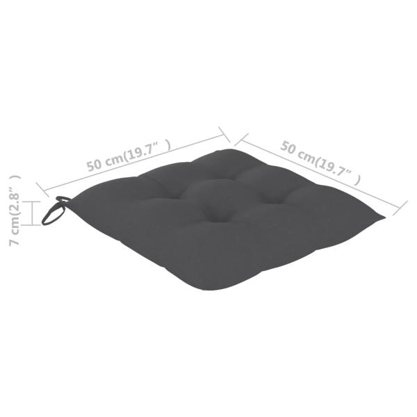 Stuhlkissen 6 Stk. Anthrazit 50x50x7 cm Oxford-Gewebe