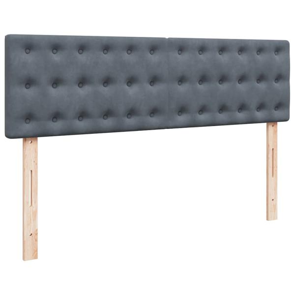 Ottoman-Bett mit Matratze & LEDs Dunkelgrau 160x200 cm Samt