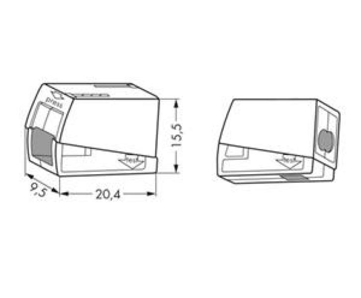 ARDEBO.de - WAGO-Leuchtenkl. bis 2,5qmm,ws 105°C