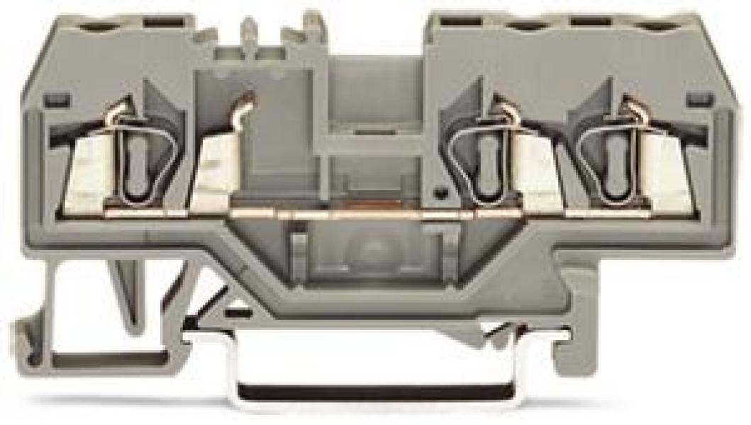 WAGO Kontakttechnik 3-Leiter-Durchgangsklemme 2.5 mm² grau (100 ST)