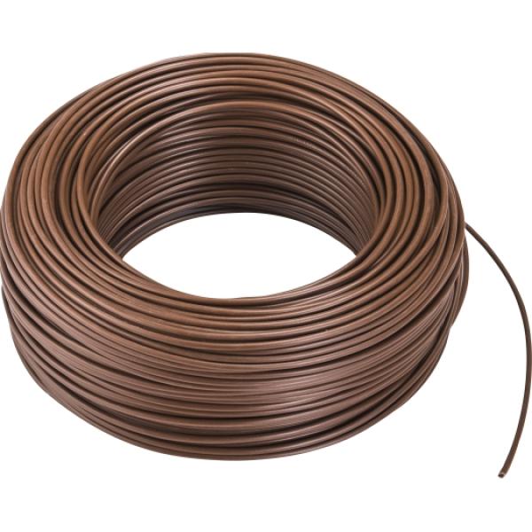 ARDEBO.de - Aderltg., H07V-K 6,0, braun flexibel, 100m Ring