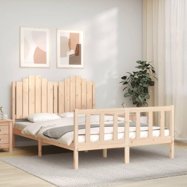 Massivholzbett ohne Matratze 140x190 cm Kiefernholz